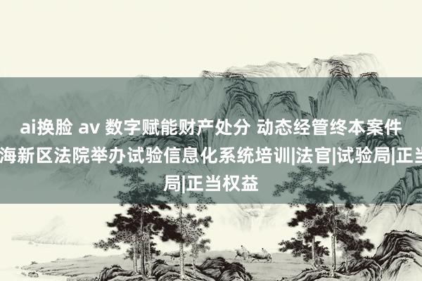 ai换脸 av 数字赋能财产处分 动态经管终本案件——滨海新区法院举办试验信息化系统培训|法官|试验局|正当权益