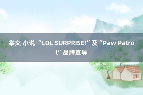 拳交 小说 “LOL SURPRISE!”及“Paw Patrol”品牌宣导