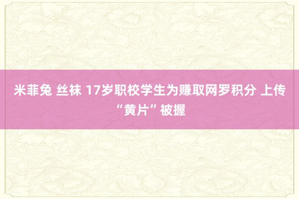 米菲兔 丝袜 17岁职校学生为赚取网罗积分 上传“黄片”被握