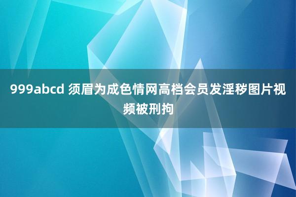 999abcd 须眉为成色情网高档会员发淫秽图片视频被刑拘