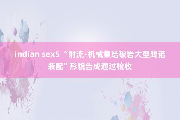 indian sex5 “射流-机械集结破岩大型践诺装配”形貌告成通过验收