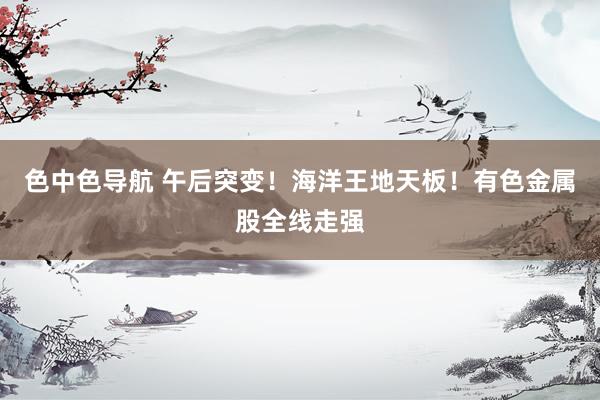 色中色导航 午后突变！海洋王地天板！有色金属股全线走强